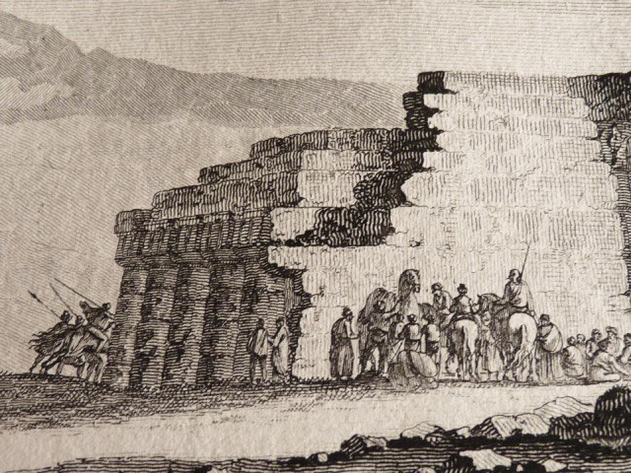 Dominique Vivant Denon au Ramesseum en 1799.