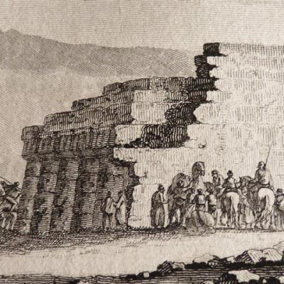 Dominique Vivant Denon au Ramesseum en 1799.