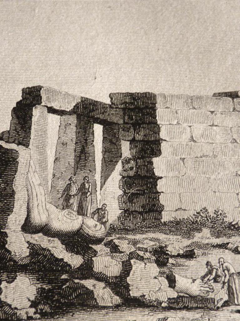 Dominique Vivant Denon au Ramesseum en 1799.