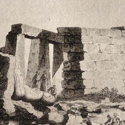 Dominique Vivant Denon au Ramesseum en 1799.