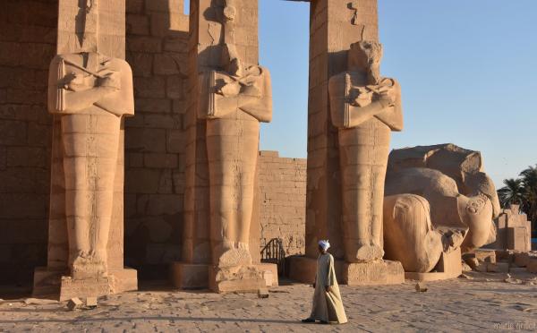 Le Ramesseum, temple de millions d'années de Ramsès II sur la rive ouest de Louqsor