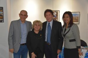 Pascal Pelletier, Marie Grillot, Christian Leblanc et Prof. Ghada Abdelbary (attachée culturelle et scientifique près l'Ambassade d'Egypte en France).