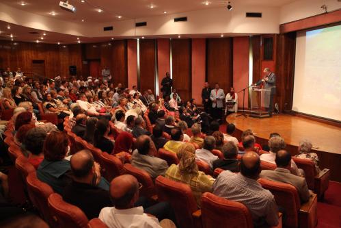 Allocution de Son Exc. M. André Parant devant l'auditoire réuni au musée de la momification à Louqsor.